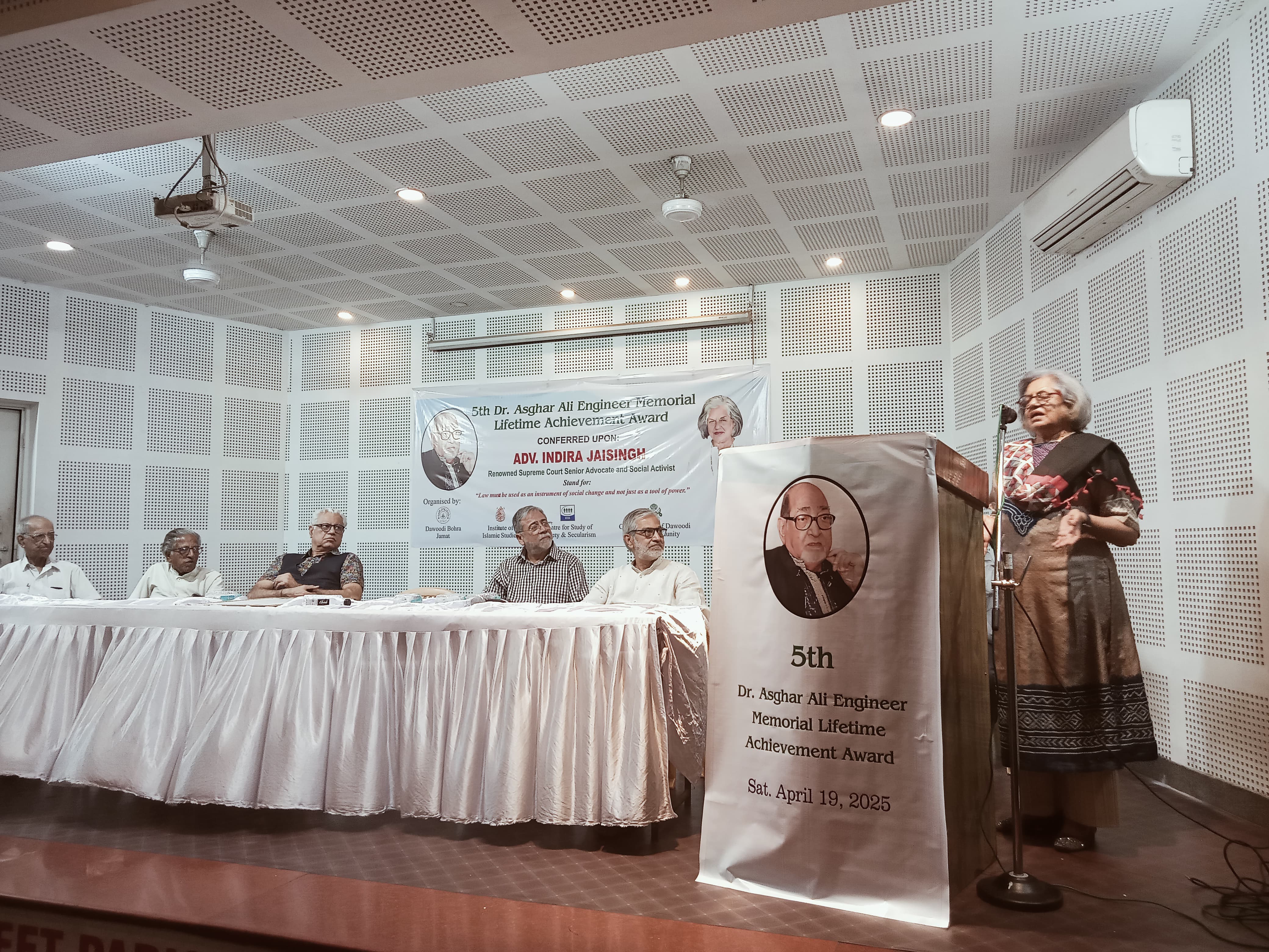 Indira Jaising Honoured with Dr. Asghar Ali Engineer Lifetime Achievement Award