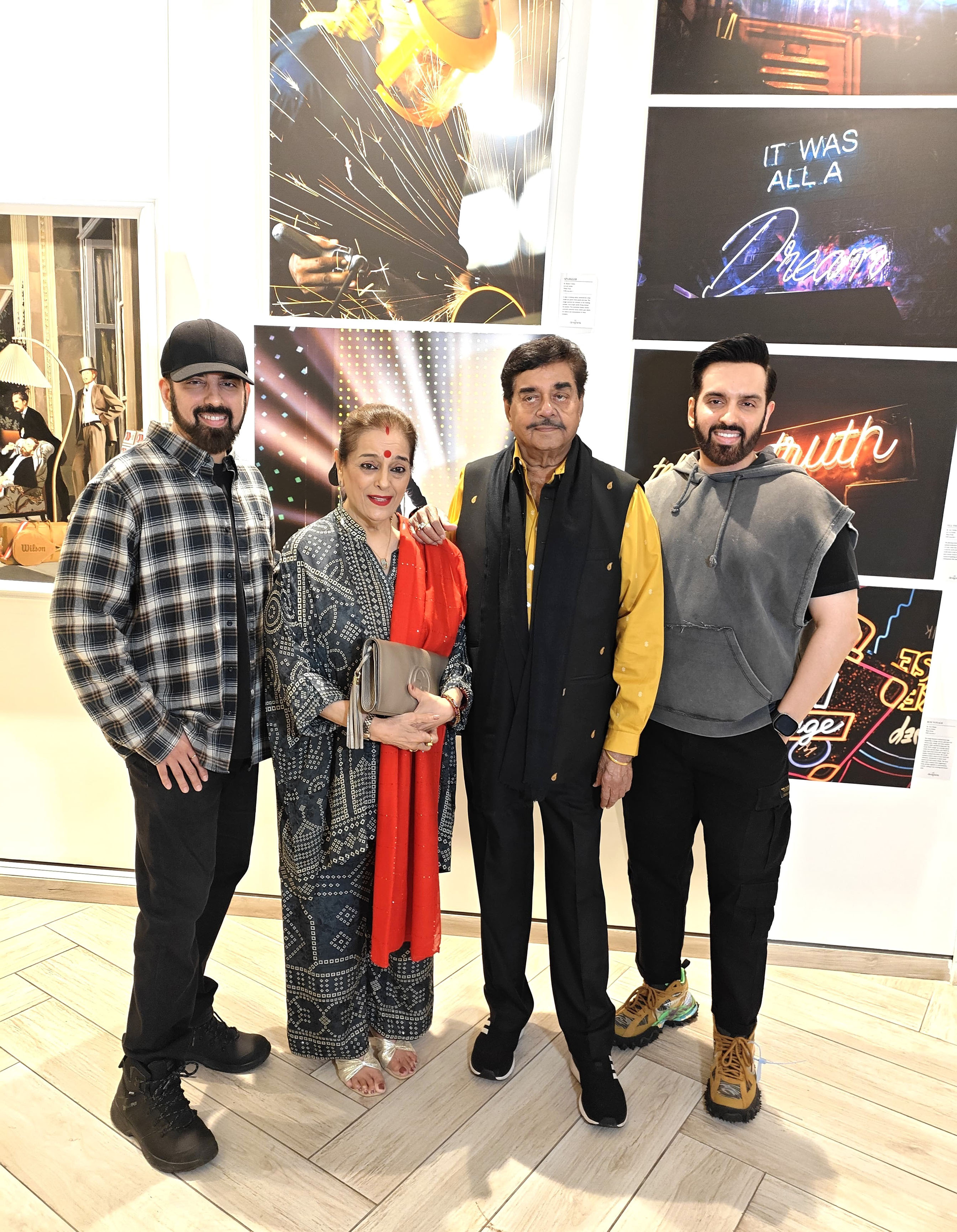 Shatrughan Sinha Visits Sons Luv & Kussh Sinha’s House of Creativity x The Designera Art Show