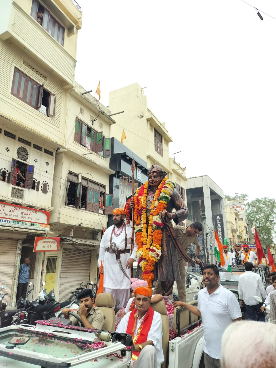 जोर शोर से निकली महाराणा प्रताप की शोभायात्रा