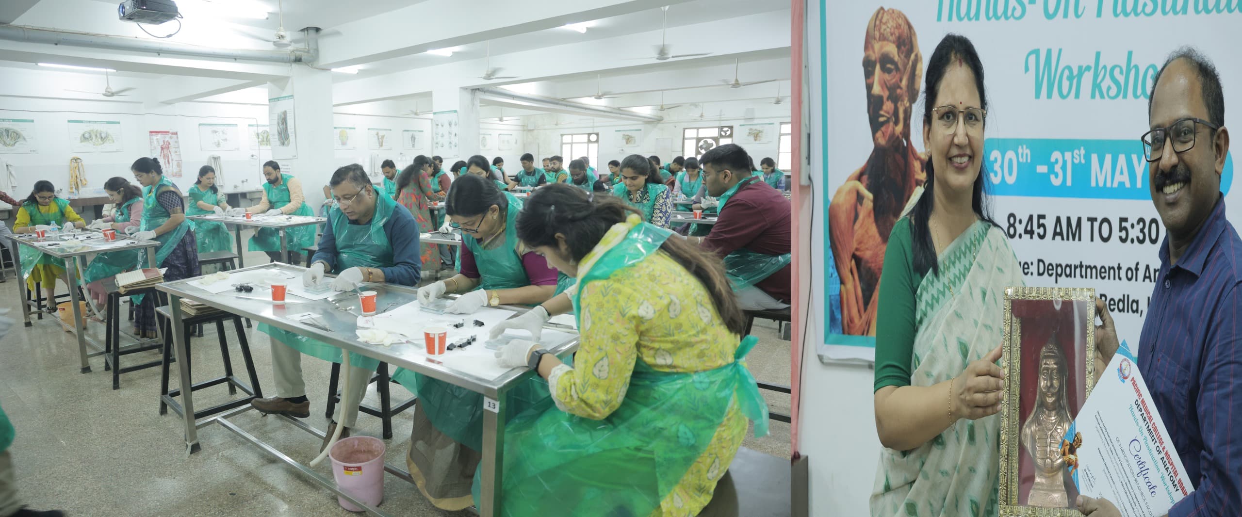 प्लास्टिनेशन कार्यशाला का दूसरा दिन रहा व्यावहारिक अनुभवों से भरपूर