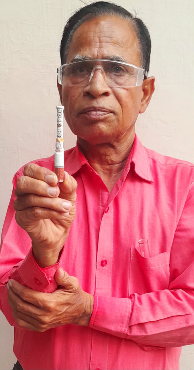 'चित्तौड़ा ने चॉक स्टिक पर कृति निमार्ण कर दिया जागरूकता का संदेश"