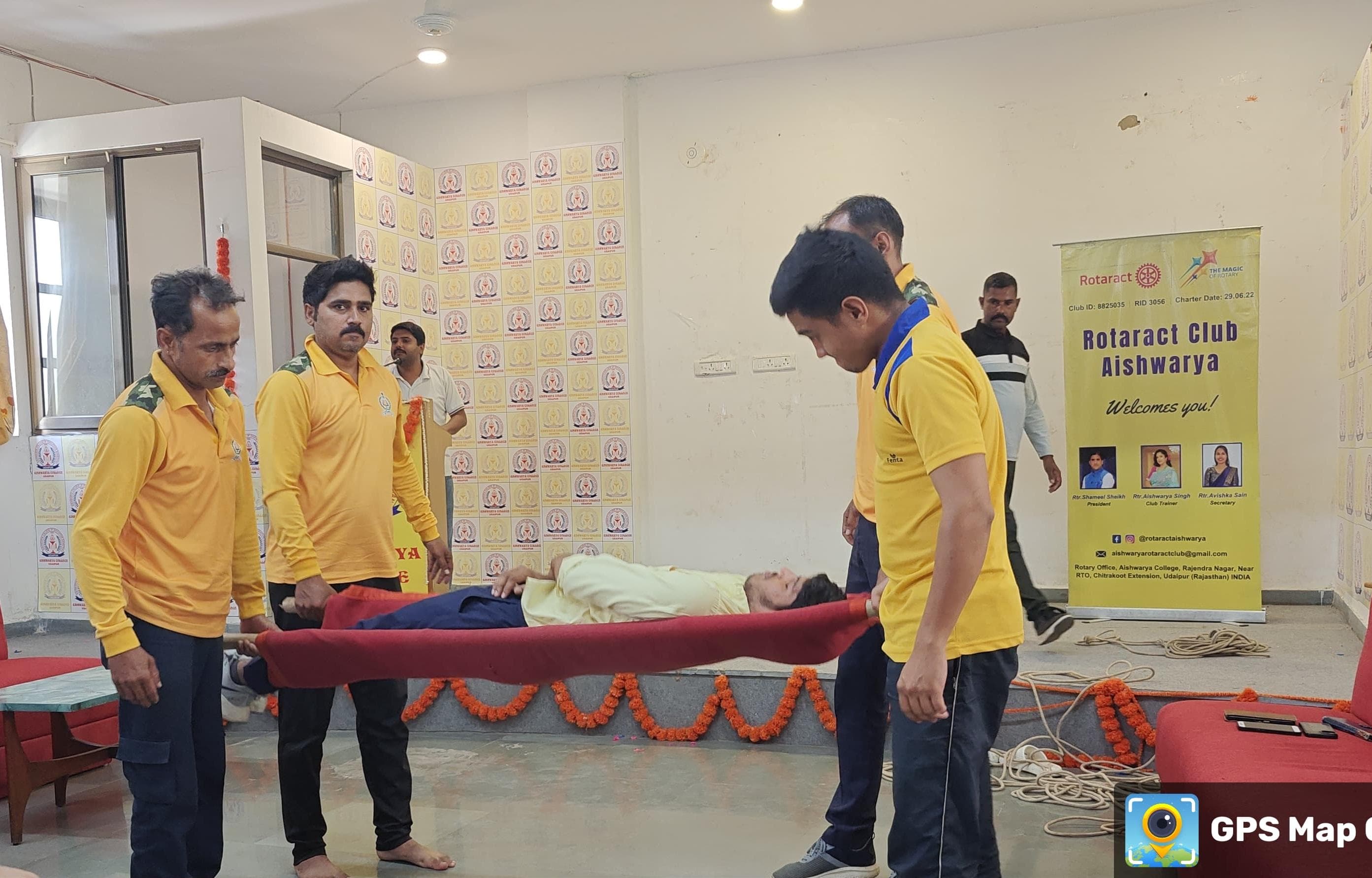Disaster Management Training Conducted by Civil Defence Team at Aishwarya College, Udaipur