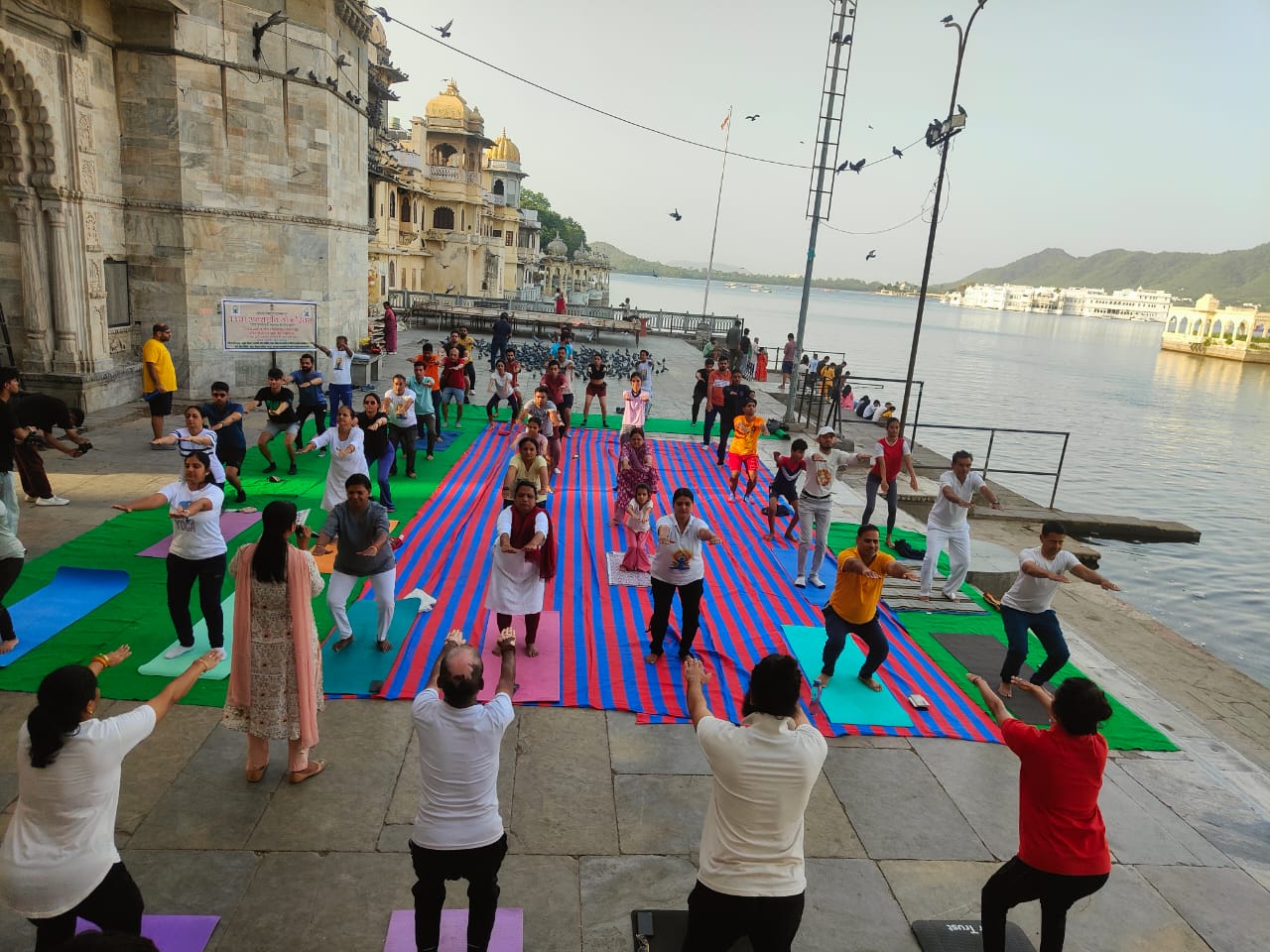गणगौर घाट पर हुआ अंतर्राष्ट्रीय योग दिवस 2025 का भव्य पूर्वाभ्यास