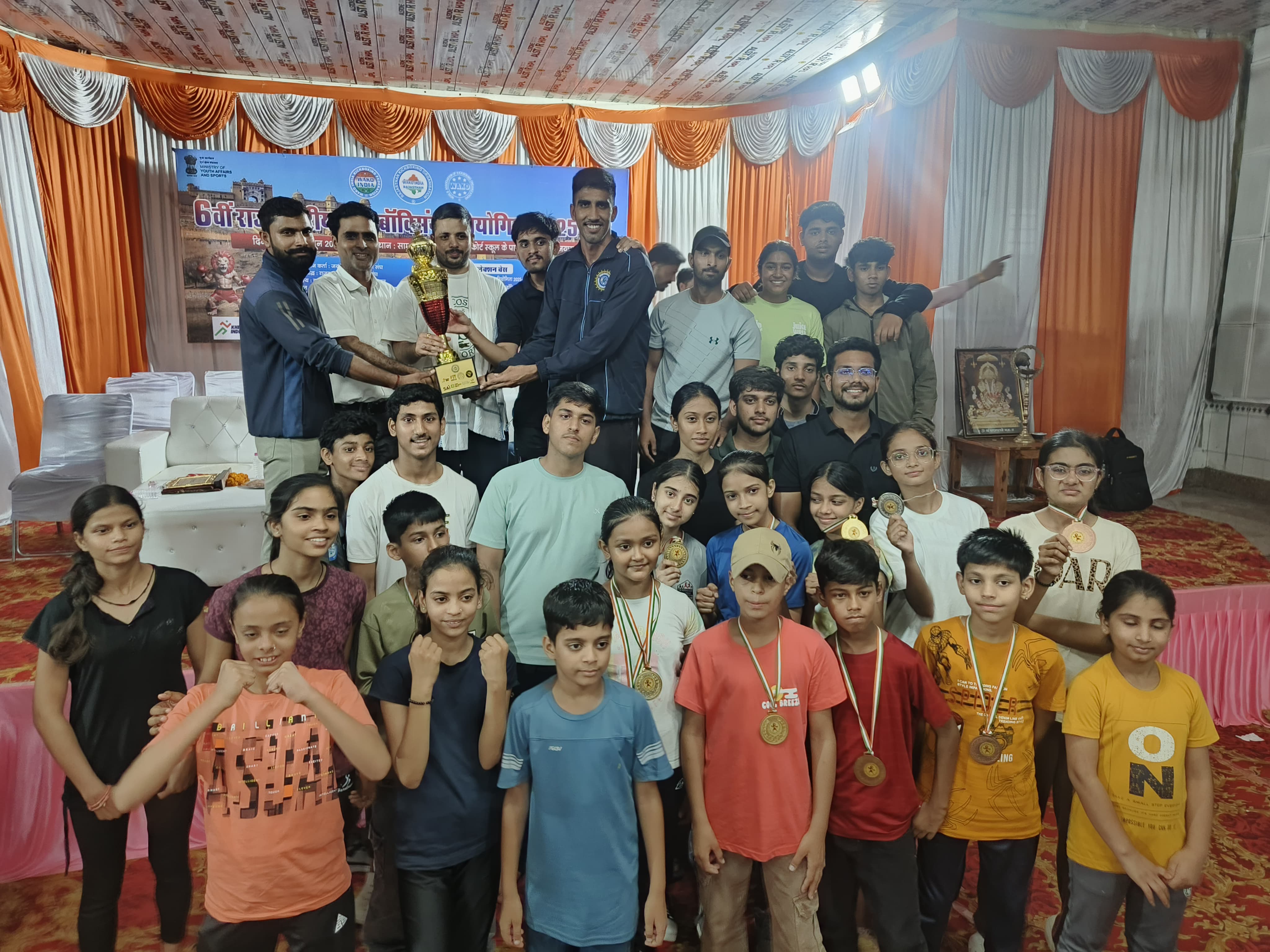 Udaipur Emerges Champion in State Kickboxing Tournament