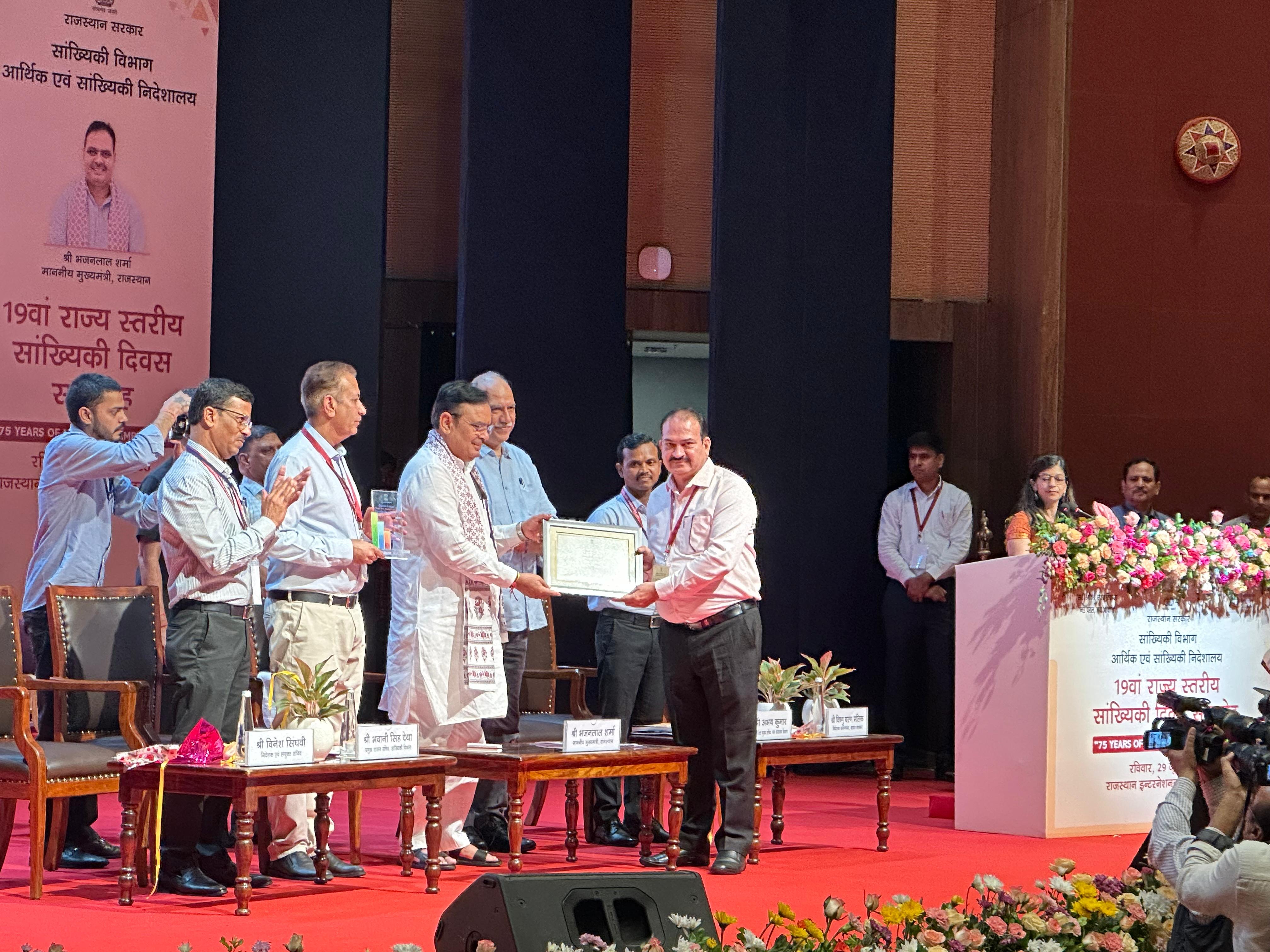 Statistical Officer Daima Honoured with State-Level Award by Chief Minister for Exemplary Services
