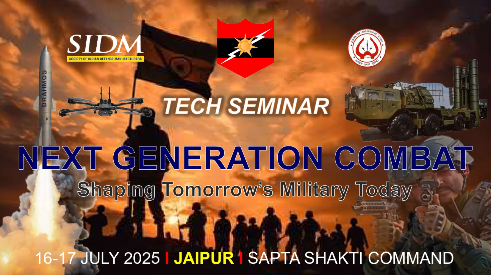 SAPTA SHAKTI COMMAND ALL SET TO ORGANISE TWO DAYS TECH SEMINAR ‘NEXT GENERATION COMBAT: SHAPING TOMORROWS MIL TODAY’
