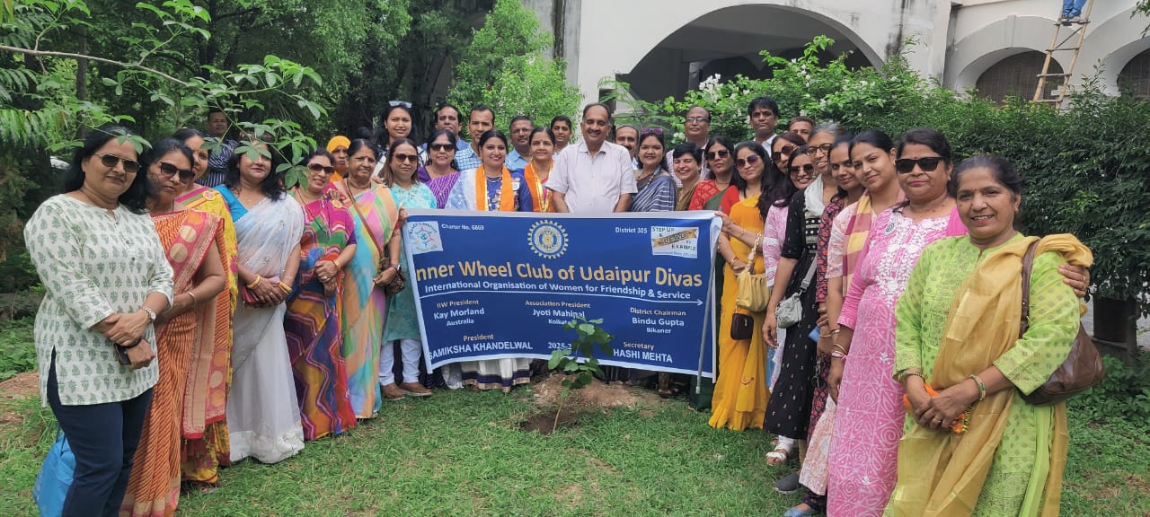 इनरव्हील क्लब उदयपुर दीवास ने किया वृक्षारोपण