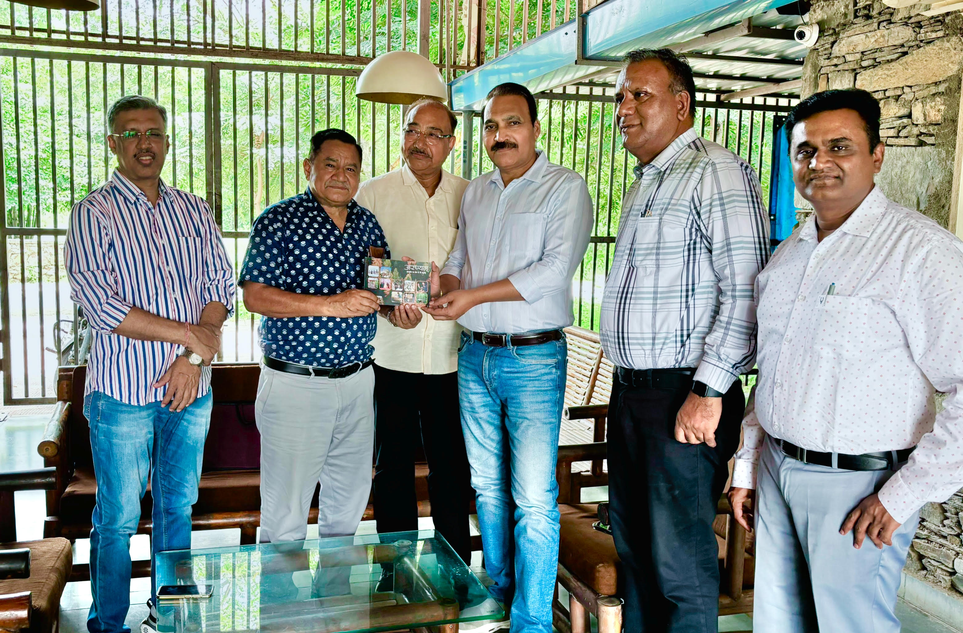 ACS Anand Kumar Presented with "Aranyam" Book