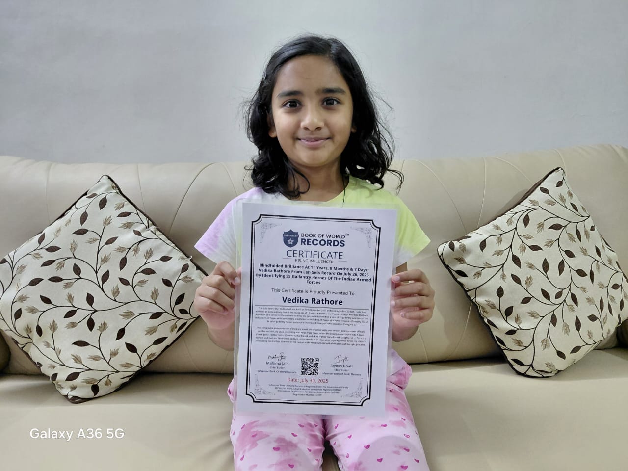 Vedika Rathore of Mewar Creates Extraordinary Record on Kargil Vijay Diwas