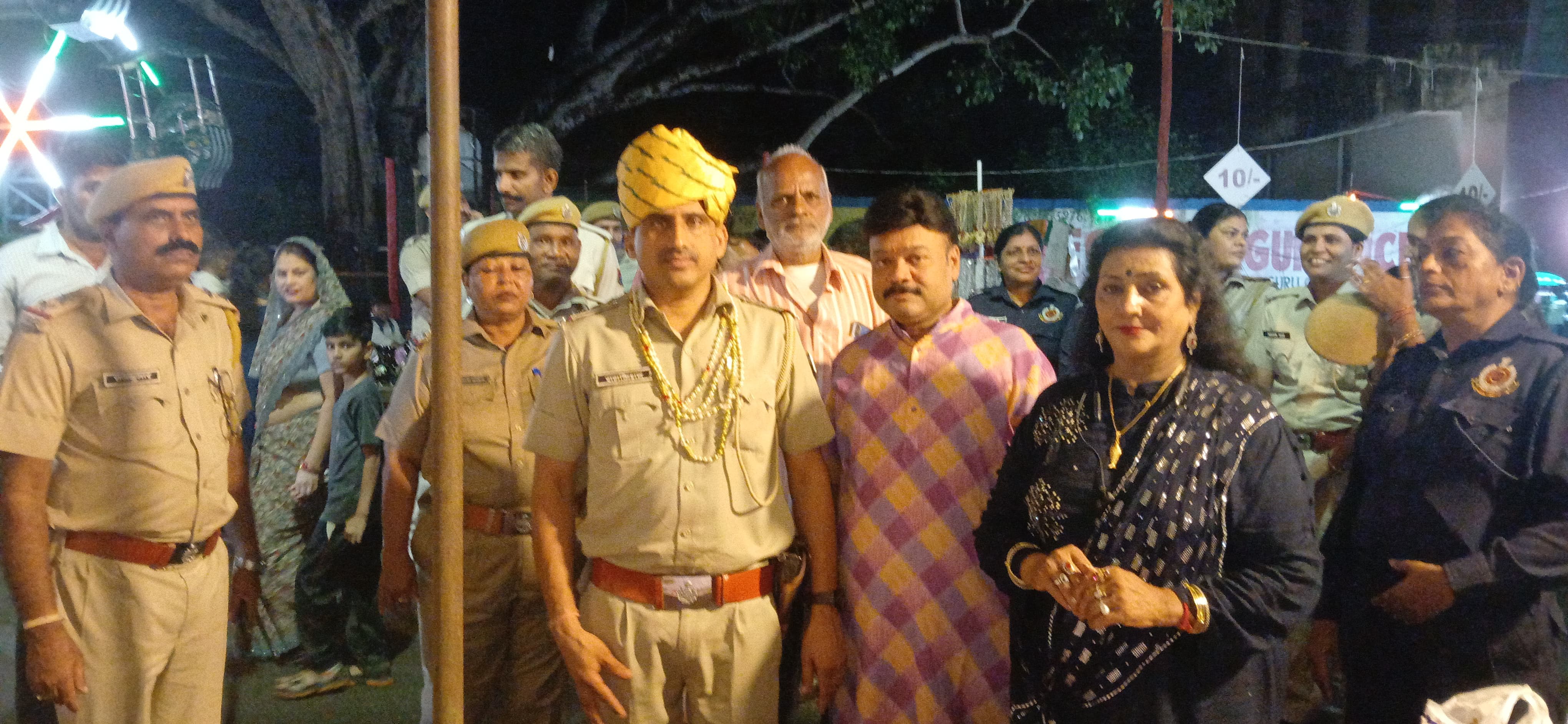 श्रावणी तीज मेला परिसर में पुलिस चौकी,सीआई रामकिशन गोदारा  ने।किया चौकी का शुभारंभ