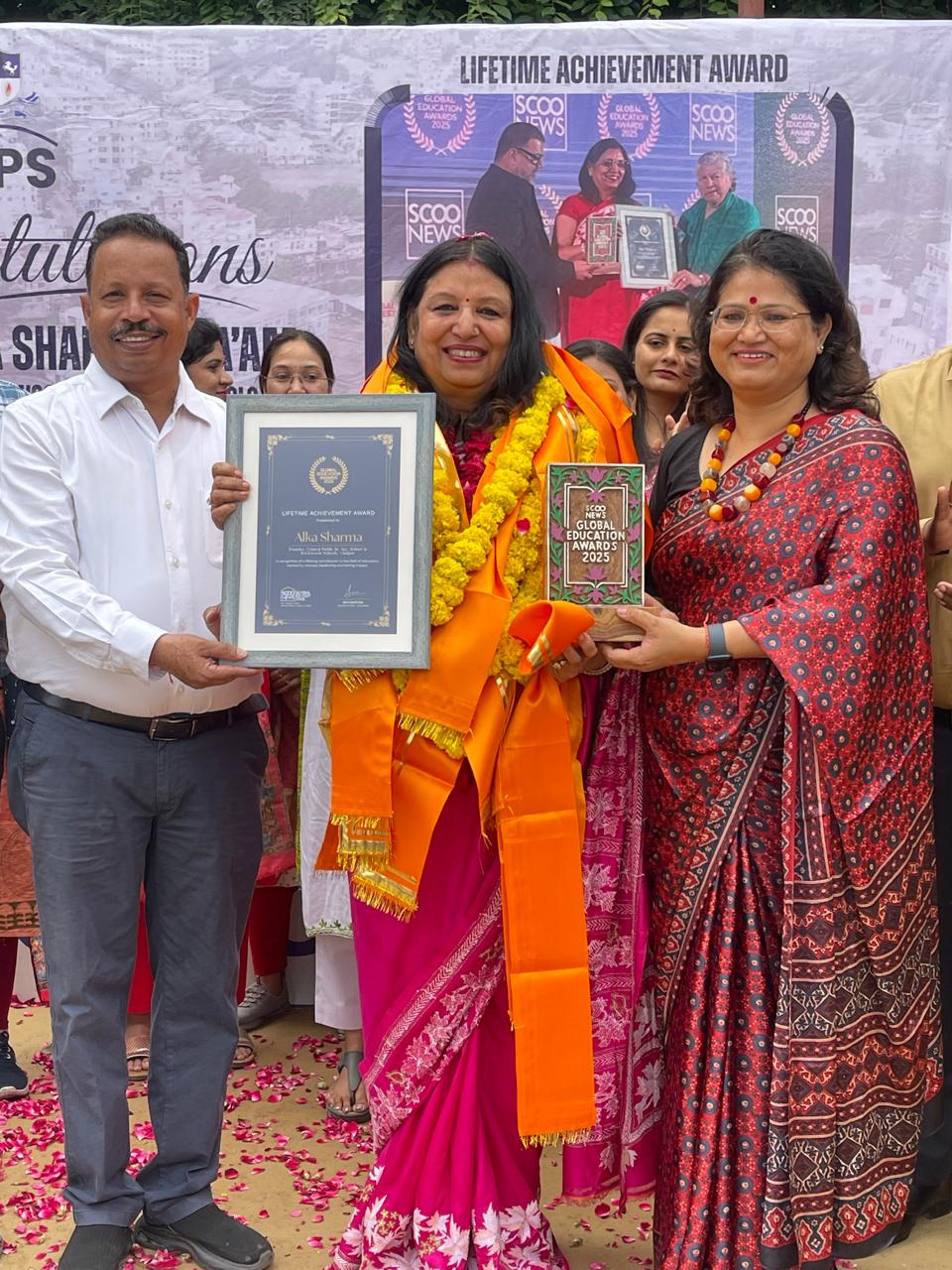 #### CPS & Rockwoods Chairperson Mrs. Alka Sharma Honoured with Lifetime Achievement Award