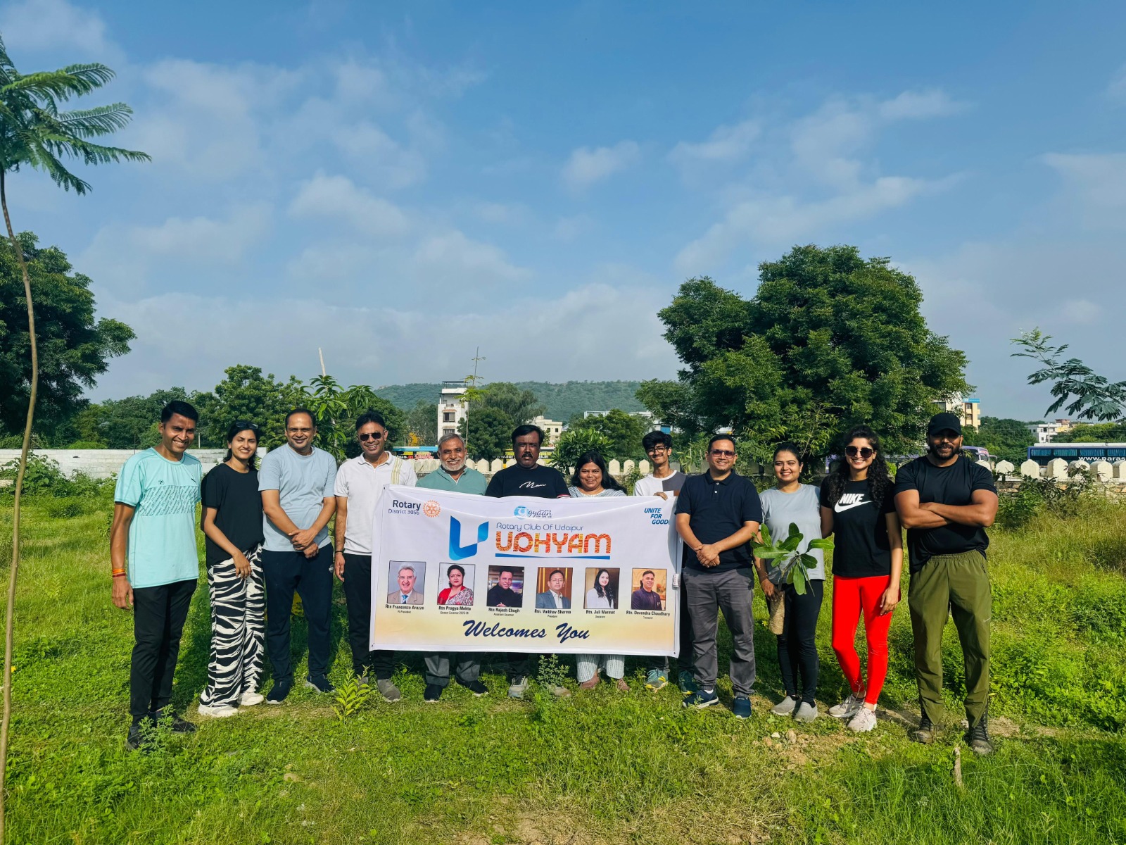 रोटरी क्लब उदयपुर उद्यम द्वारा वृक्षारोपण अभियान-प्लान्ट फॉर द प्लेनेट का दूसरा चरण सम्पन्न