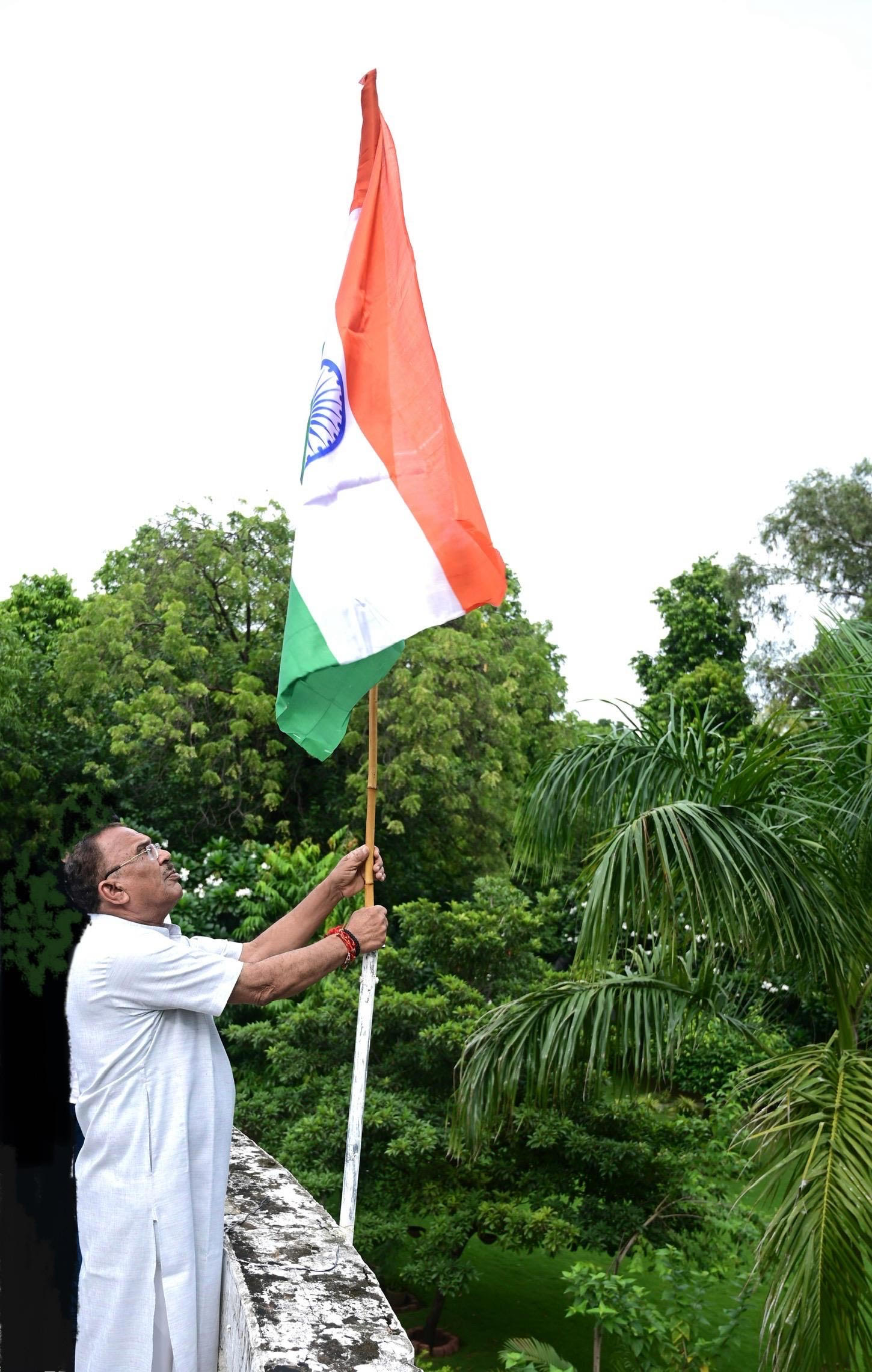 Assembly Speaker Vasudev Devnani Hoists Tricolor at Jaipur Residence, 