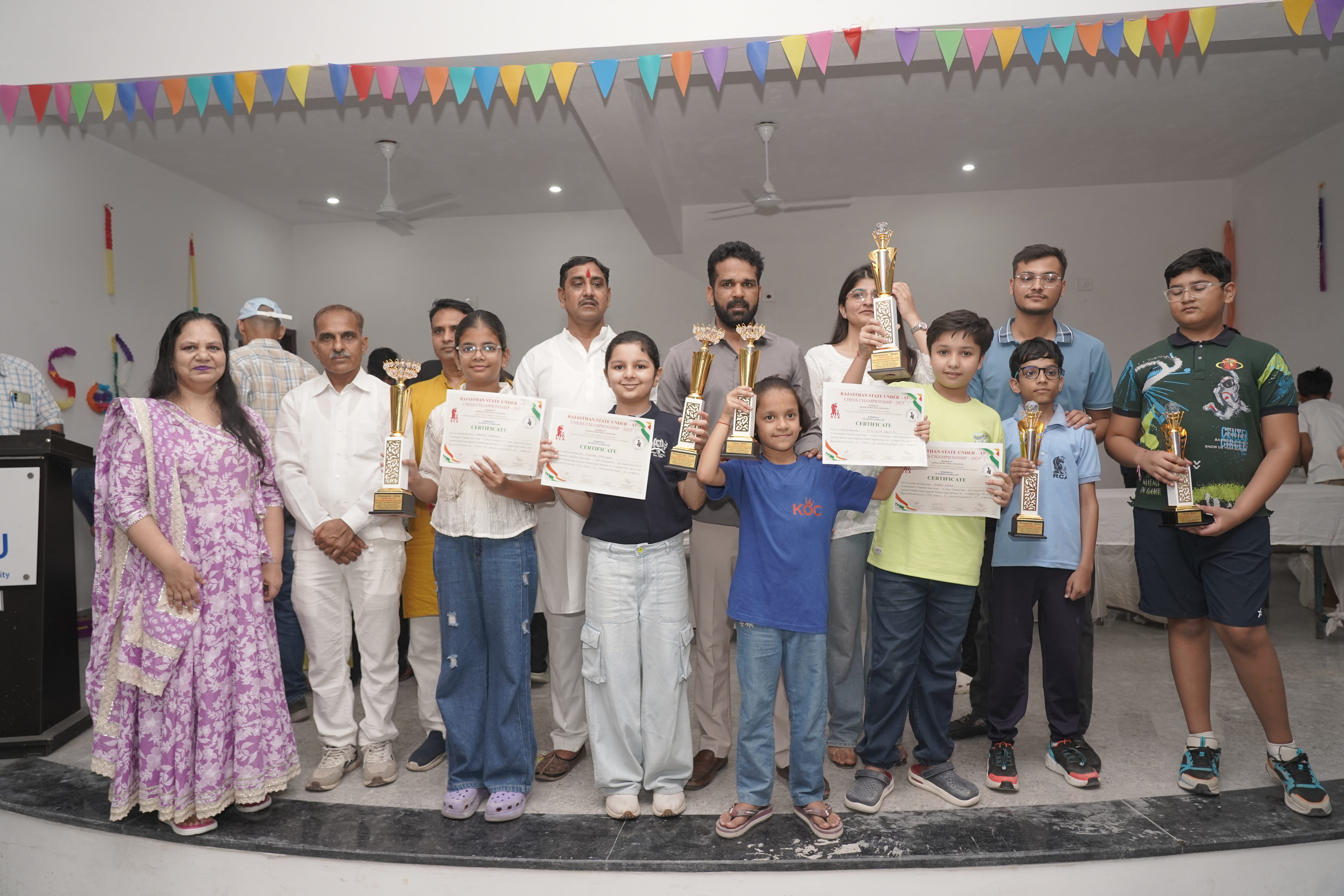 राजस्थान राज्य अंडर–13 शतरंज प्रतियोगिता का उदयपुर में सफल आयोजन