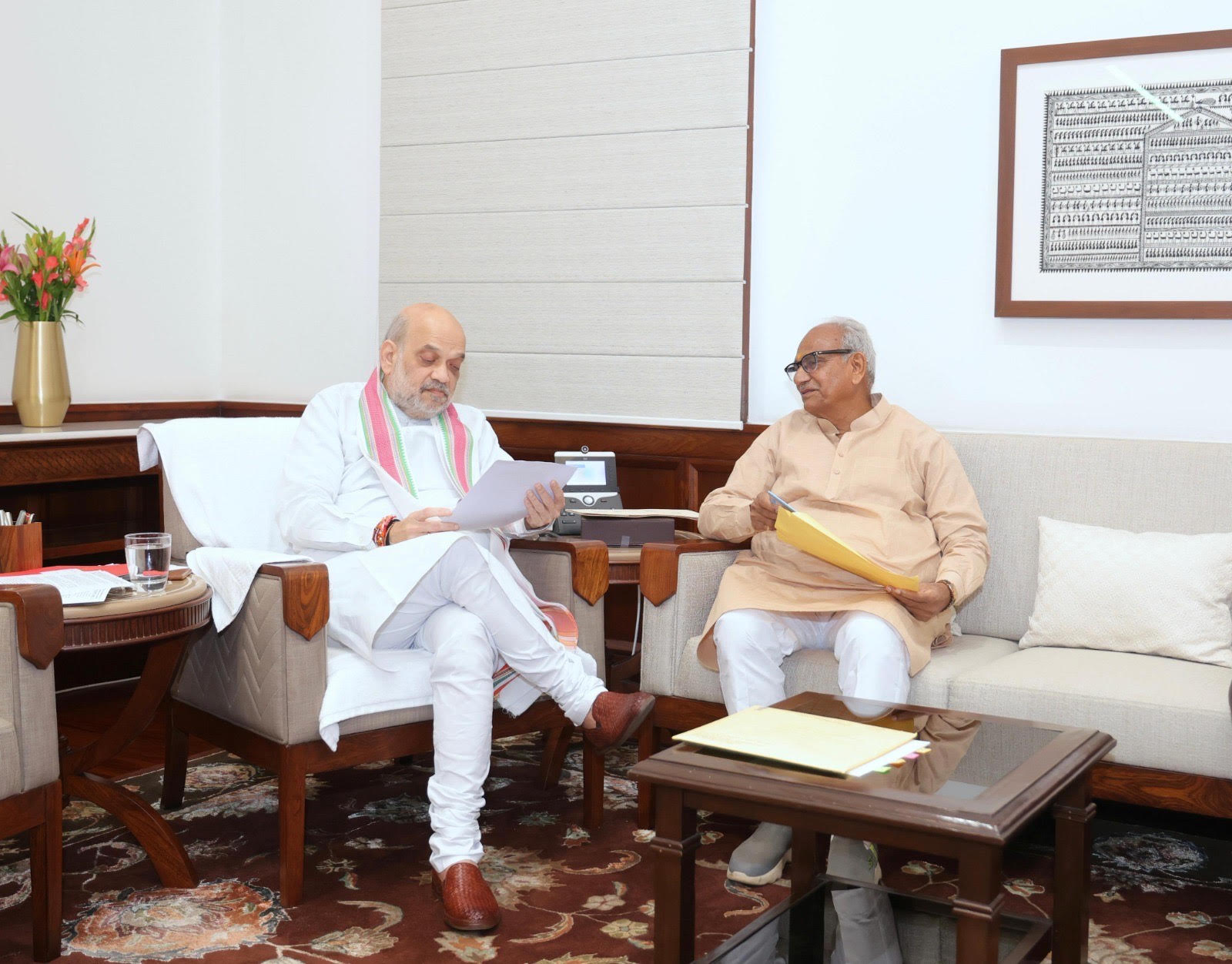 Rajya Sabha MP Rajendra Gehlot met Union Home and Cooperative Minister Amit Shah in New Delhi and discussed in detail important issues related to Rajasthan