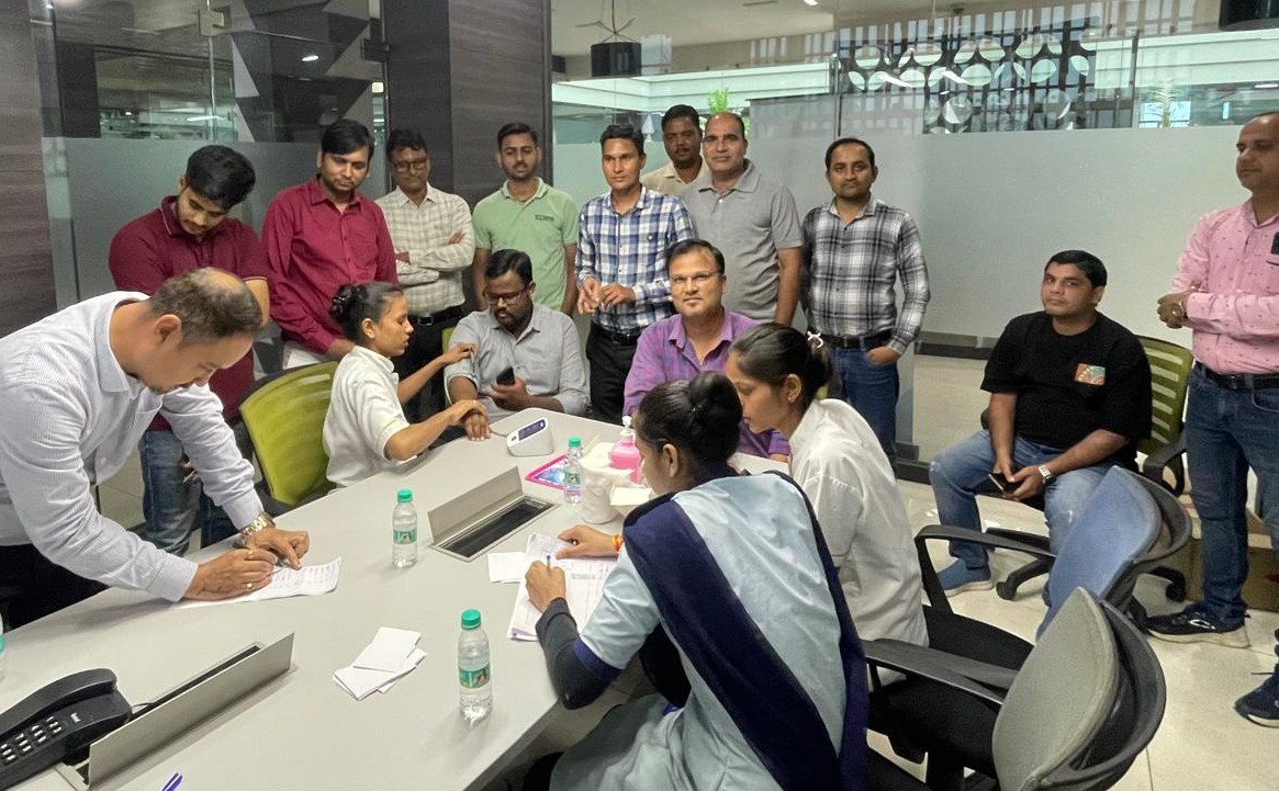 #### Free Health Check-Up Camp Organized at Sangam House Bhilwara by Sangam Group