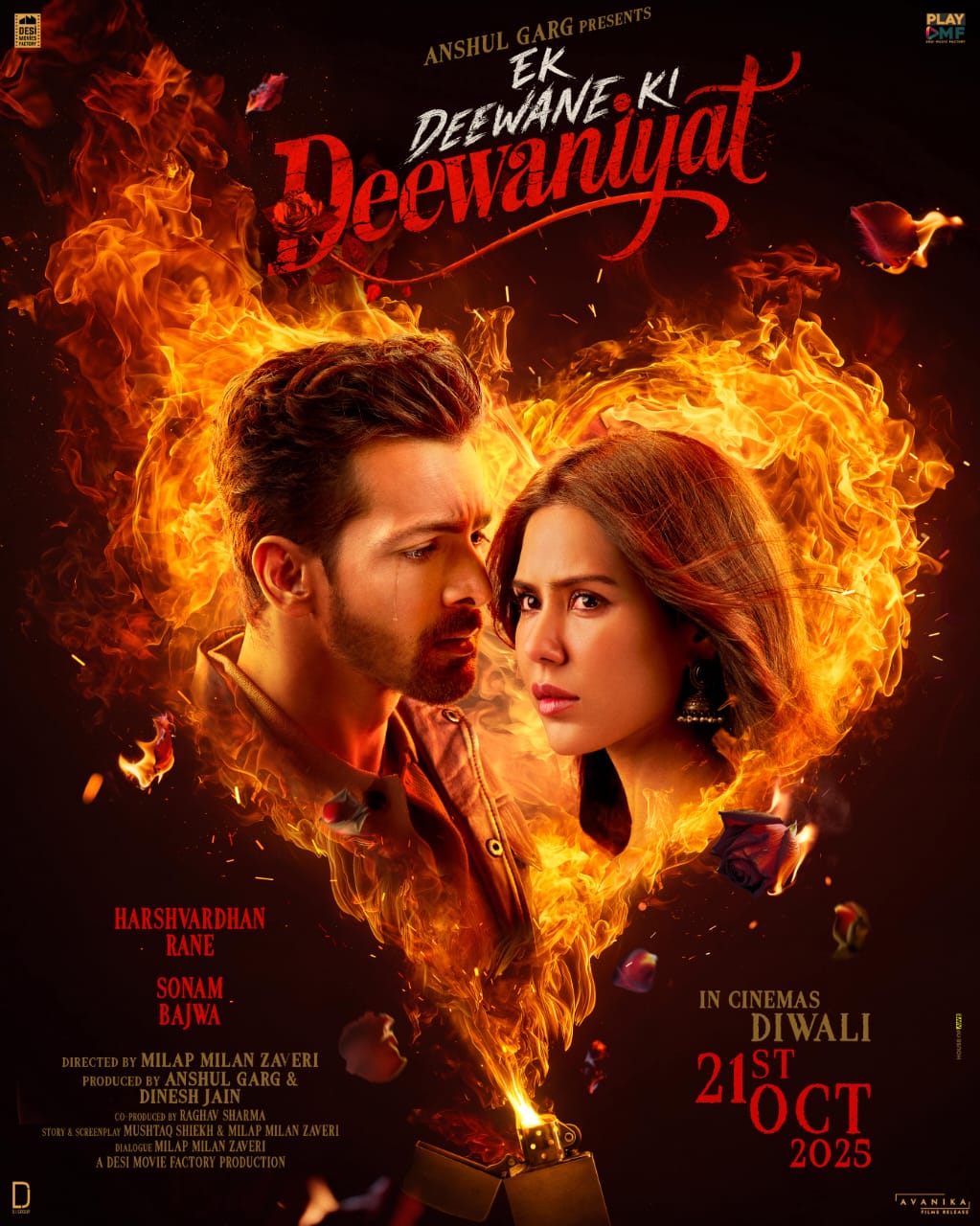 एक दीवाने की दीवानीयत’ का पहला लुक जारी; फिल्म 21 अक्टूबर 2025 को दिवाली पर होगी रिलीज