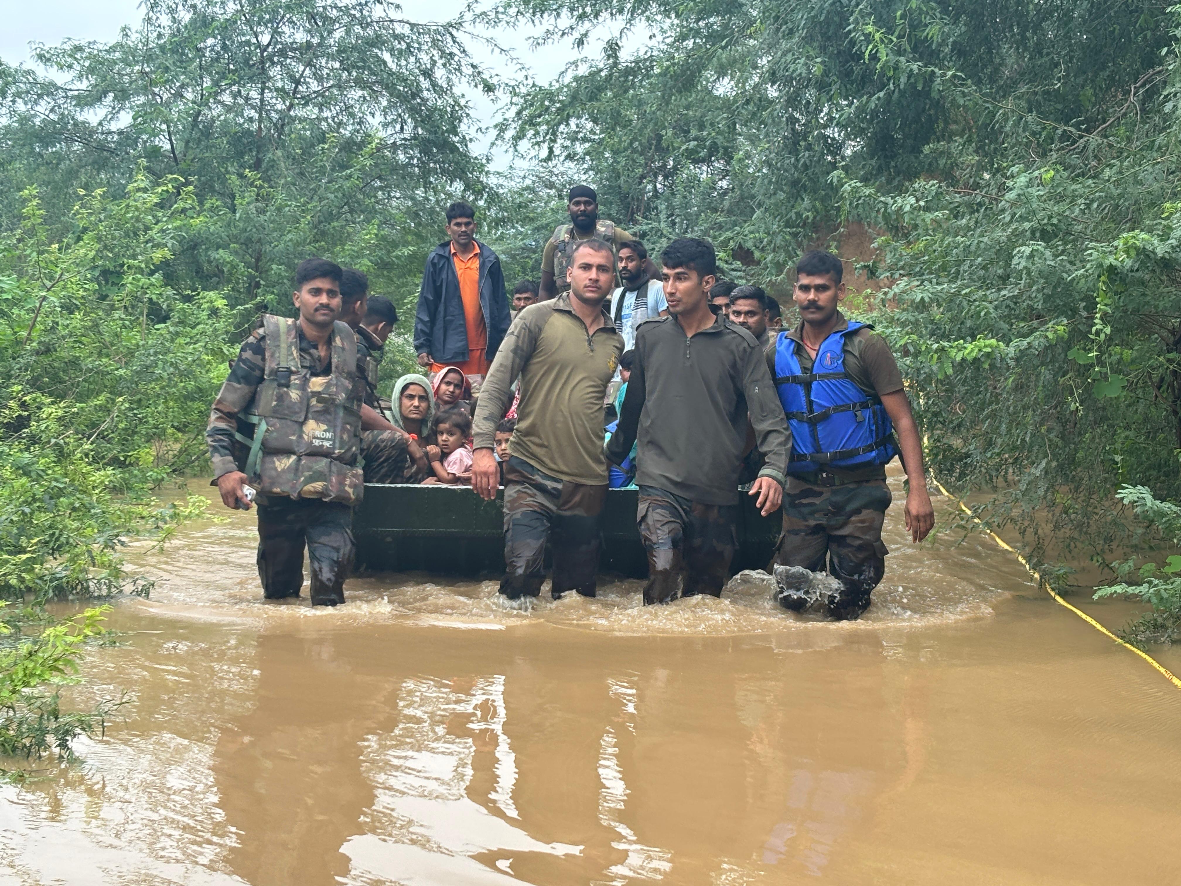 SWIFT RESPONSE, UNWAVERING COMMITMENT – SAPTA SHAKTI COMMAND LAUNCHES EXTENSIVE FLOOD RELIEF OPERATIONS IN KOTA & BUNDI