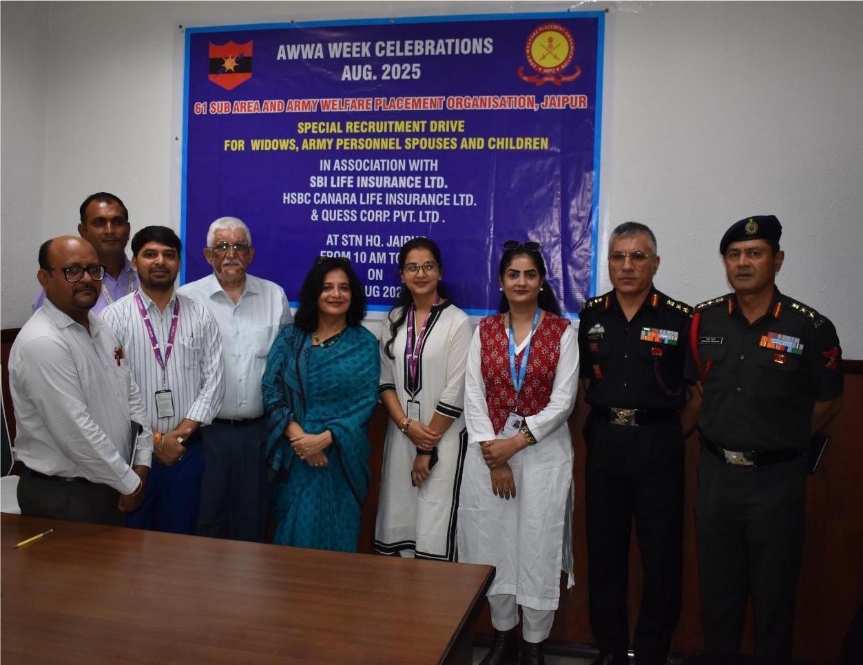RECRUITMENT DRIVE FOR ARMY WIVES AND CHILDREN IN PRIVATE SECTOR