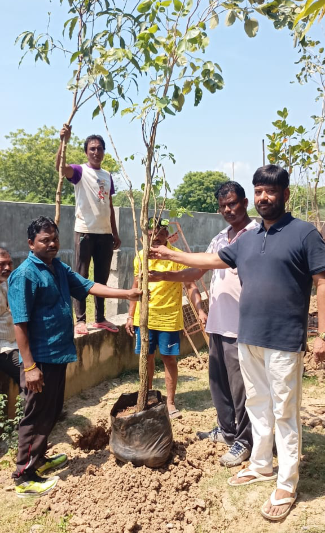 समाज सेवी पर्यावरण प्रेमी ग़ालिब बैग ने  आज अपने क्षेत्र किया वृक्षारोपण, 40 लाल चन्द के पेड़ो को रोपा