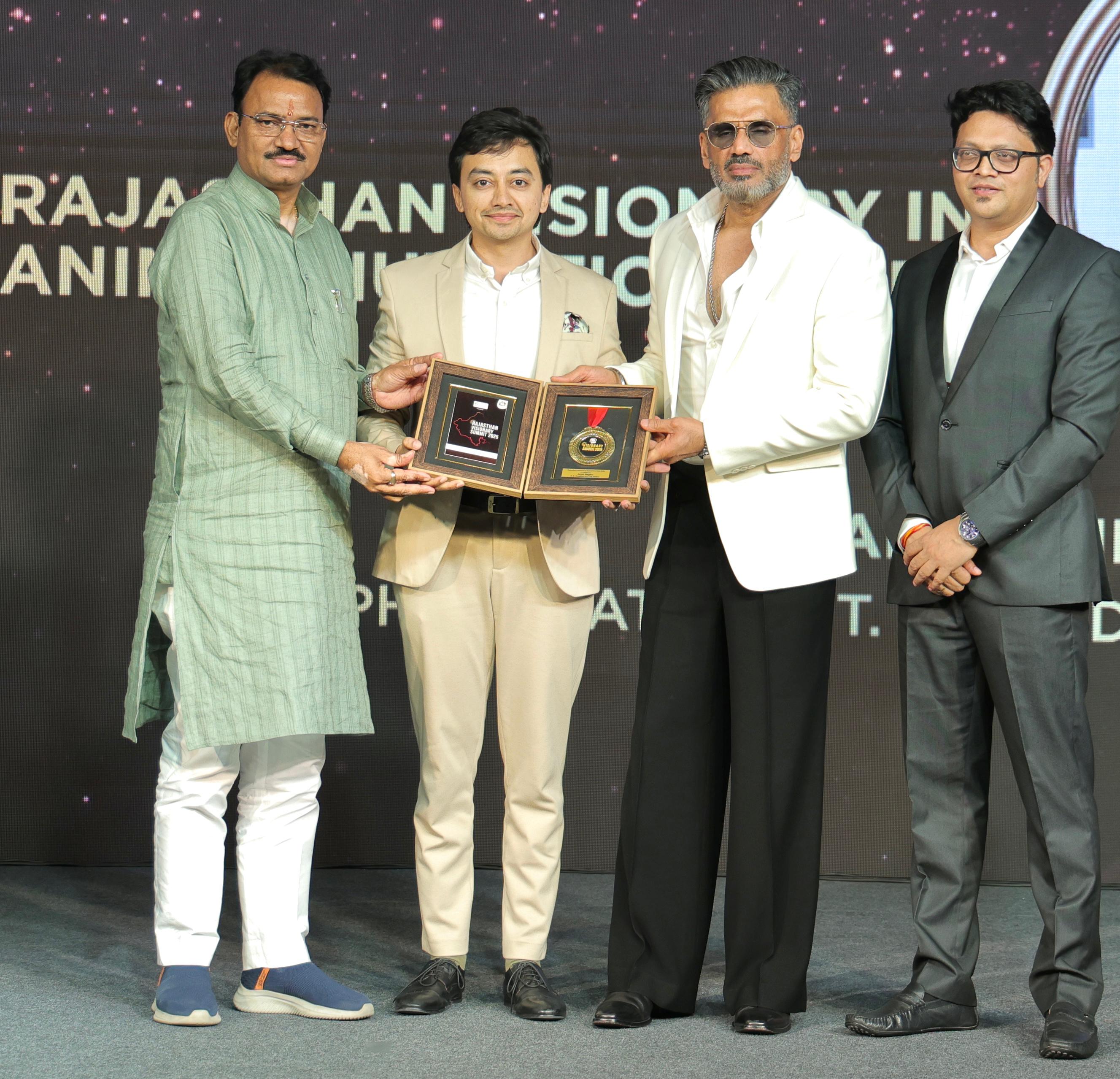 शहर के युवा उद्यमी अर्पित सिंघवी जयपुर में सम्मानित