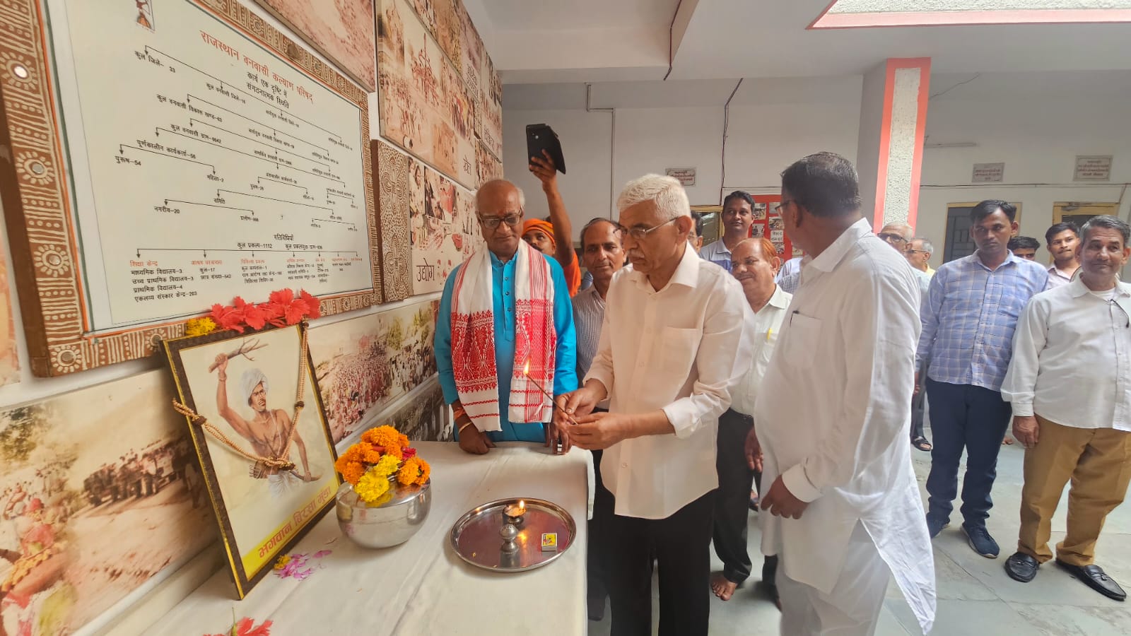 भगवान बिरसा मुंडा के जन्मस्थली उलीहातु झारखण्ड से पावन माटी पहुंची, राजस्थान में हुआ स्वागत