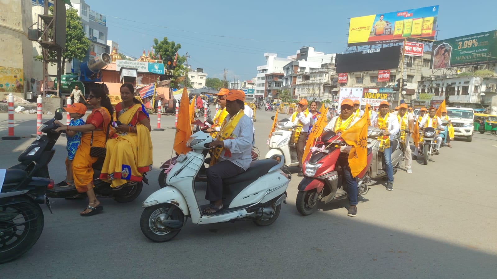 Grand Vehicle Rally Marks Agrasen Jayanti Celebrations in Udaipur