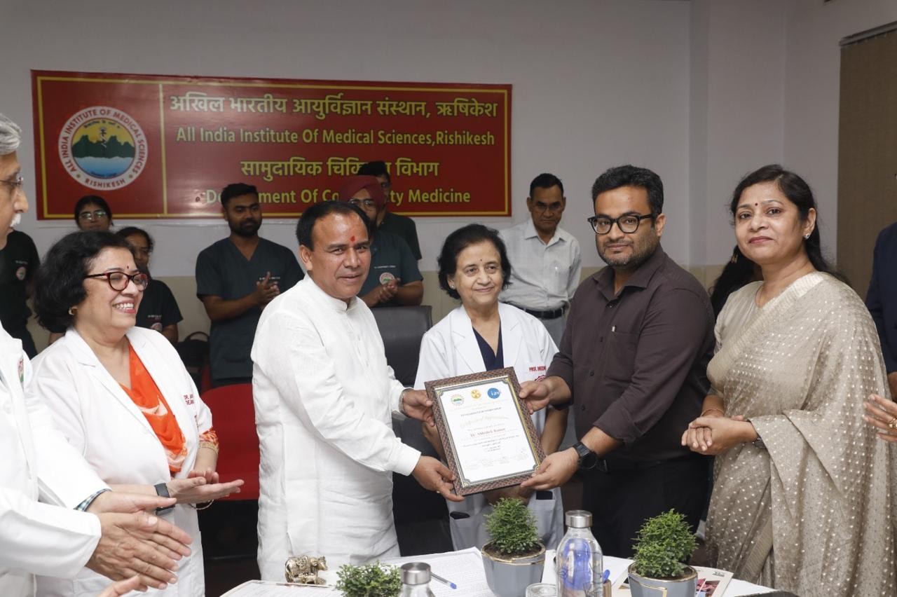 डॉ. अभिषेक कुमार ने एआईआईएमएस ऋषिकेश में प्रस्तुत किए राष्ट्रीय शोध निष्कर्ष