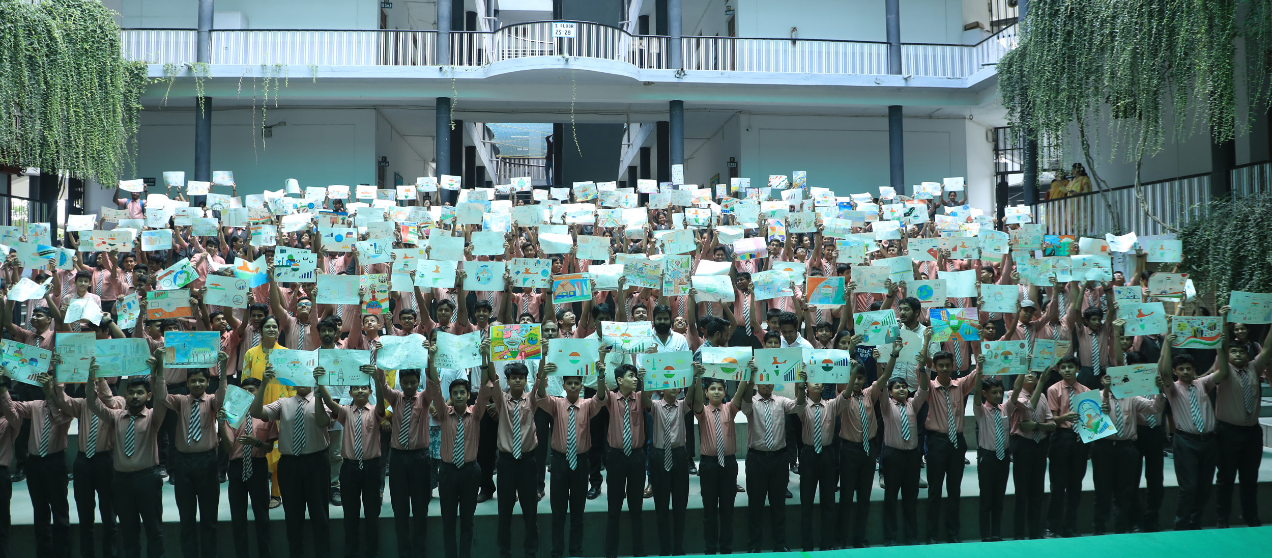 Painting Competition on ‘Developed India’ Organized as Part of Seva Parv 2025