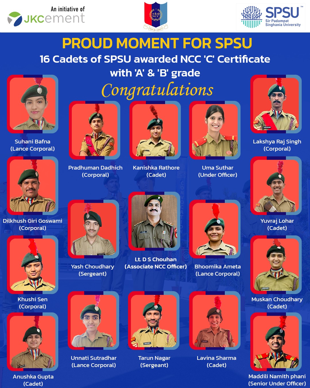 ####SPSU Cadets Excel in NCC ‘C’ Certificate Exam 2025