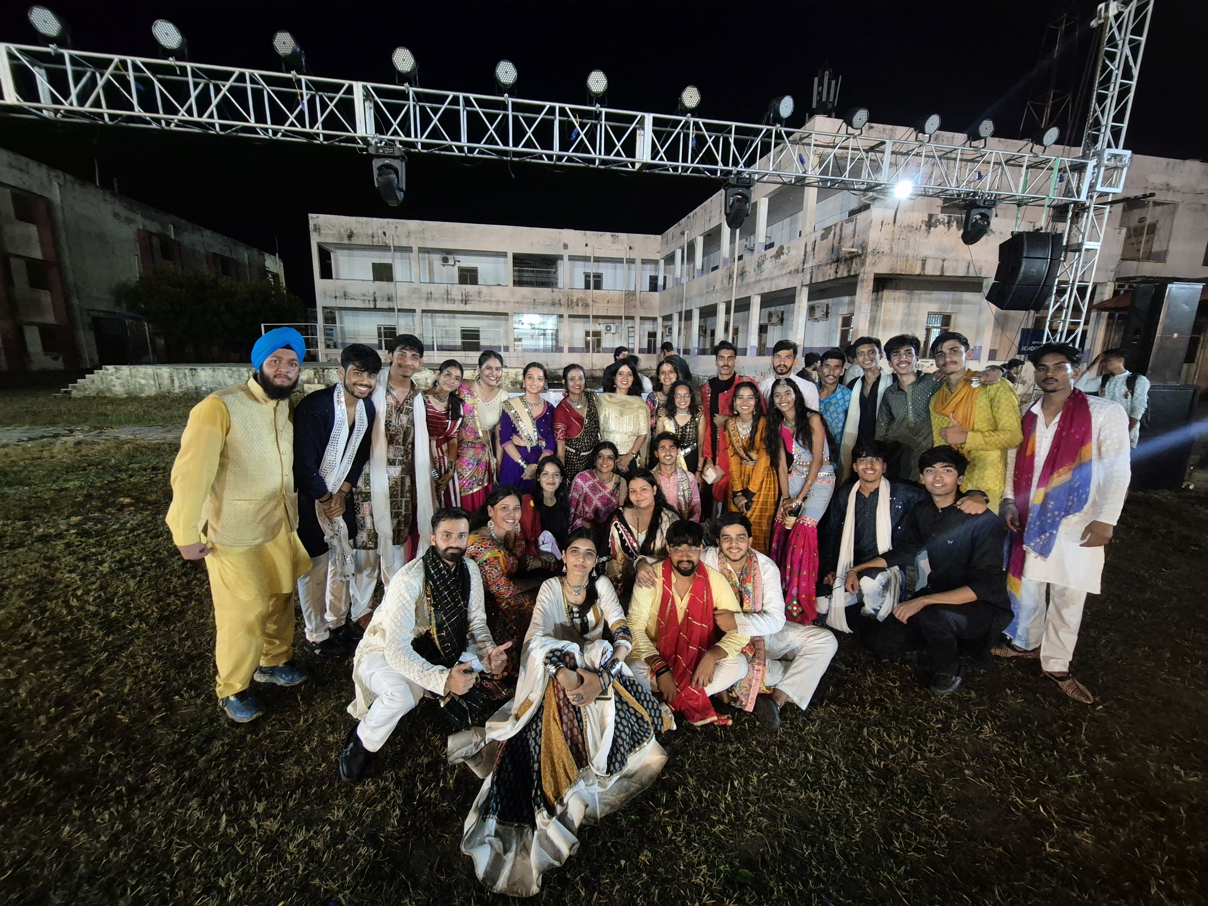Navrang Sangam 2025 Resonates with Dandiya at Sangam University, Bhilwara
