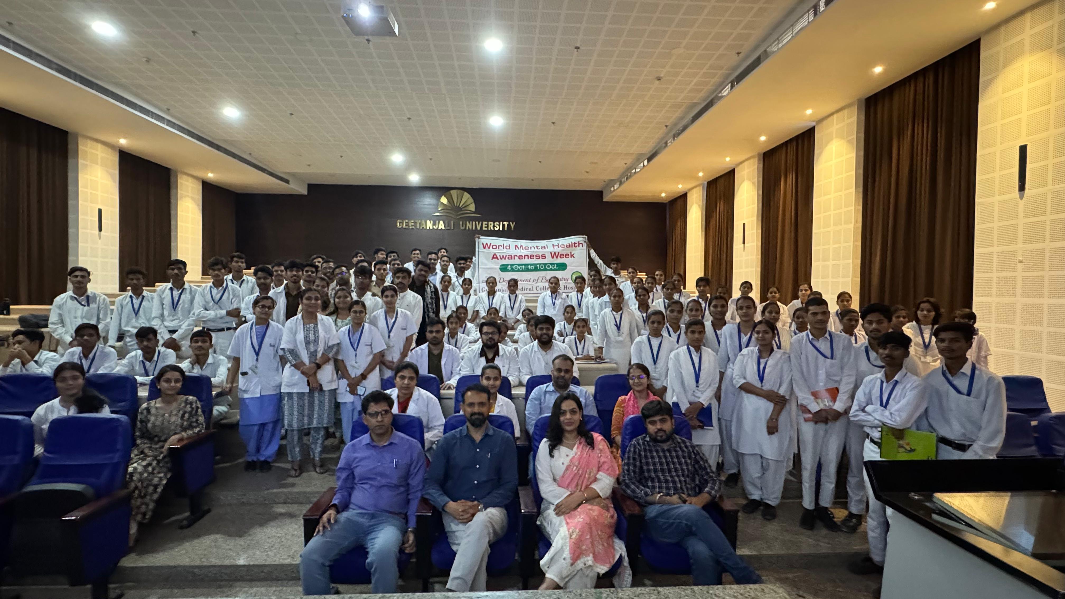 गीतांजली नर्सिंग कॉलेज में विश्व मानसिक स्वास्थ्य दिवस पर आयोजन