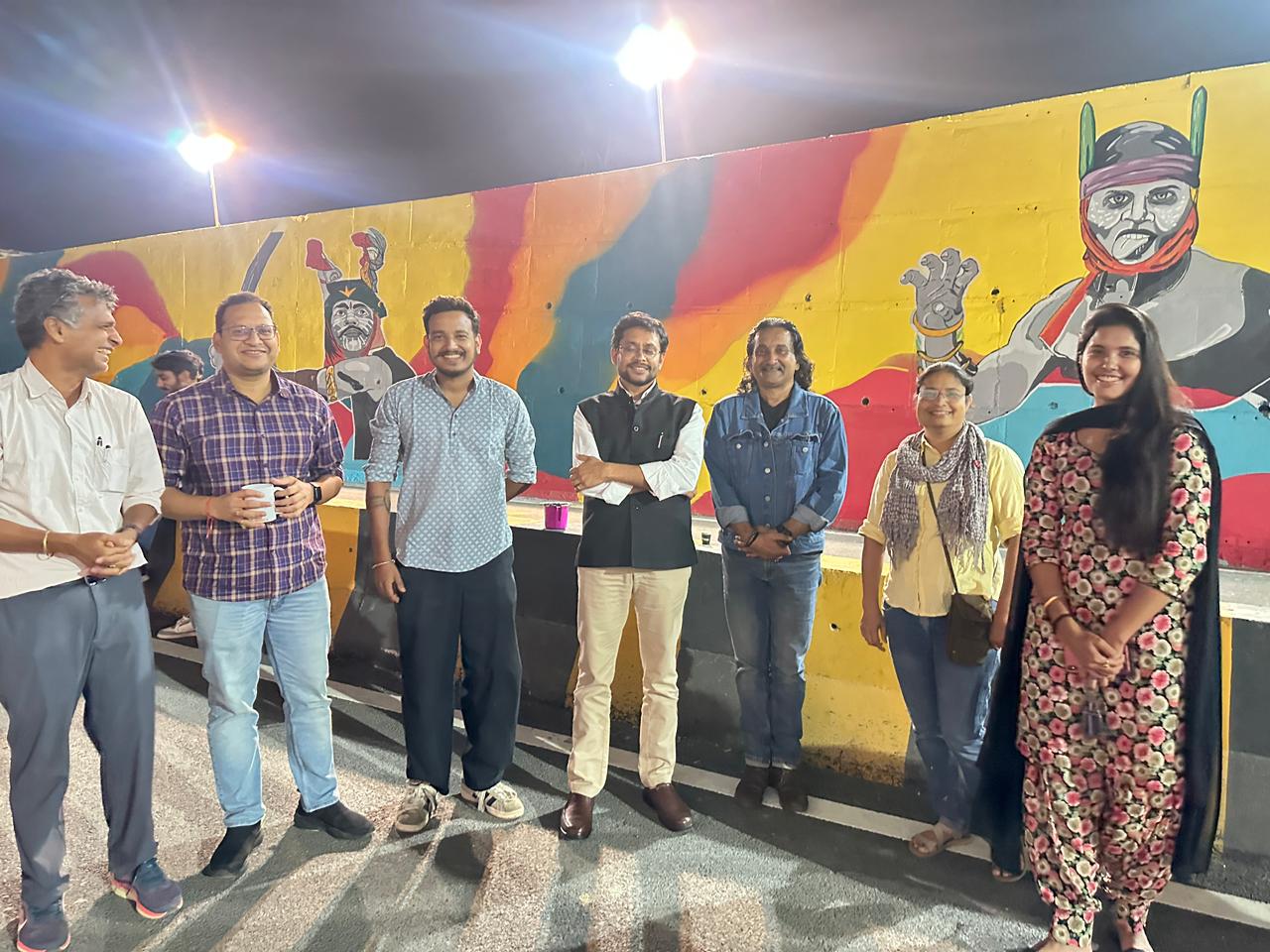 कलक्टर नमित मेहता ने कलाकारों संग भरी ‘रंगत’ — आरटीओ अंडरपास पर हुआ रंगों का संगम*