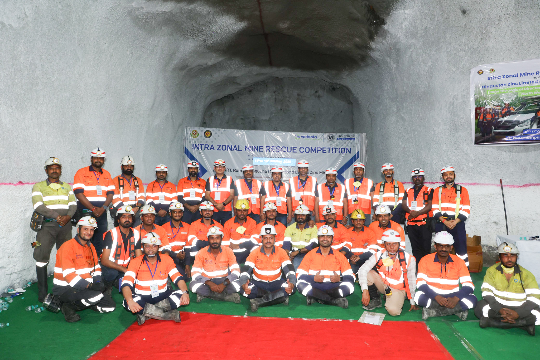 उत्तर पश्चिमी क्षेत्र के खान सुरक्षा उपमहानिदेशक के तत्वावधान में हिन्दुस्तान जिं़क द्वारा इंट्रा जोनल माइन रेस्क्यू प्रतियोगिता का आयोजन