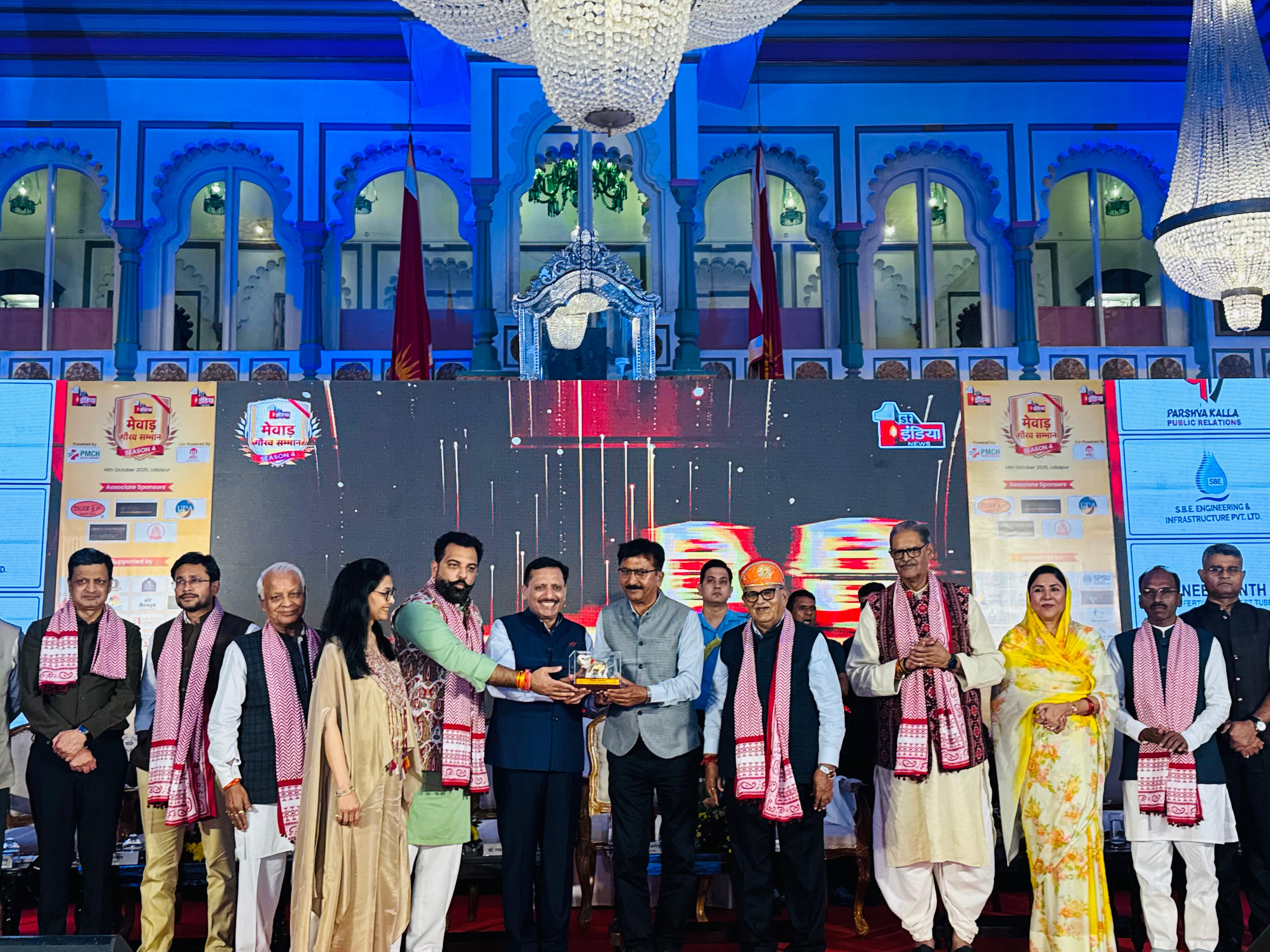 समाजसेवी पंकज कुमार शर्मा को मेवाड़ गौरव सम्मान