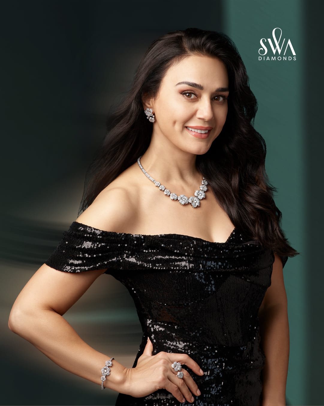 ####Preity Zinta Makes a Glittering Comeback as the New Face of Swa Diamonds