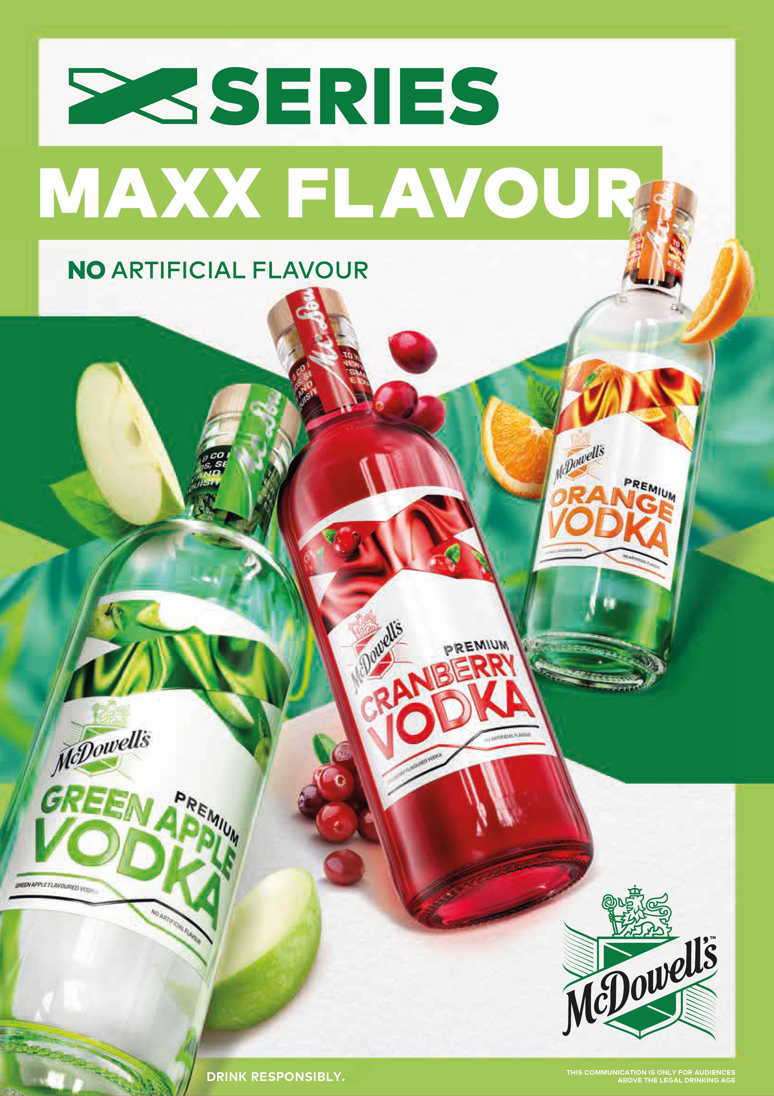 McDowell’s & Co. Unveils X Series Vodka with Natural Flavours McDowell’s & Co. Unveils X Series Vodka with Natural Flavours
