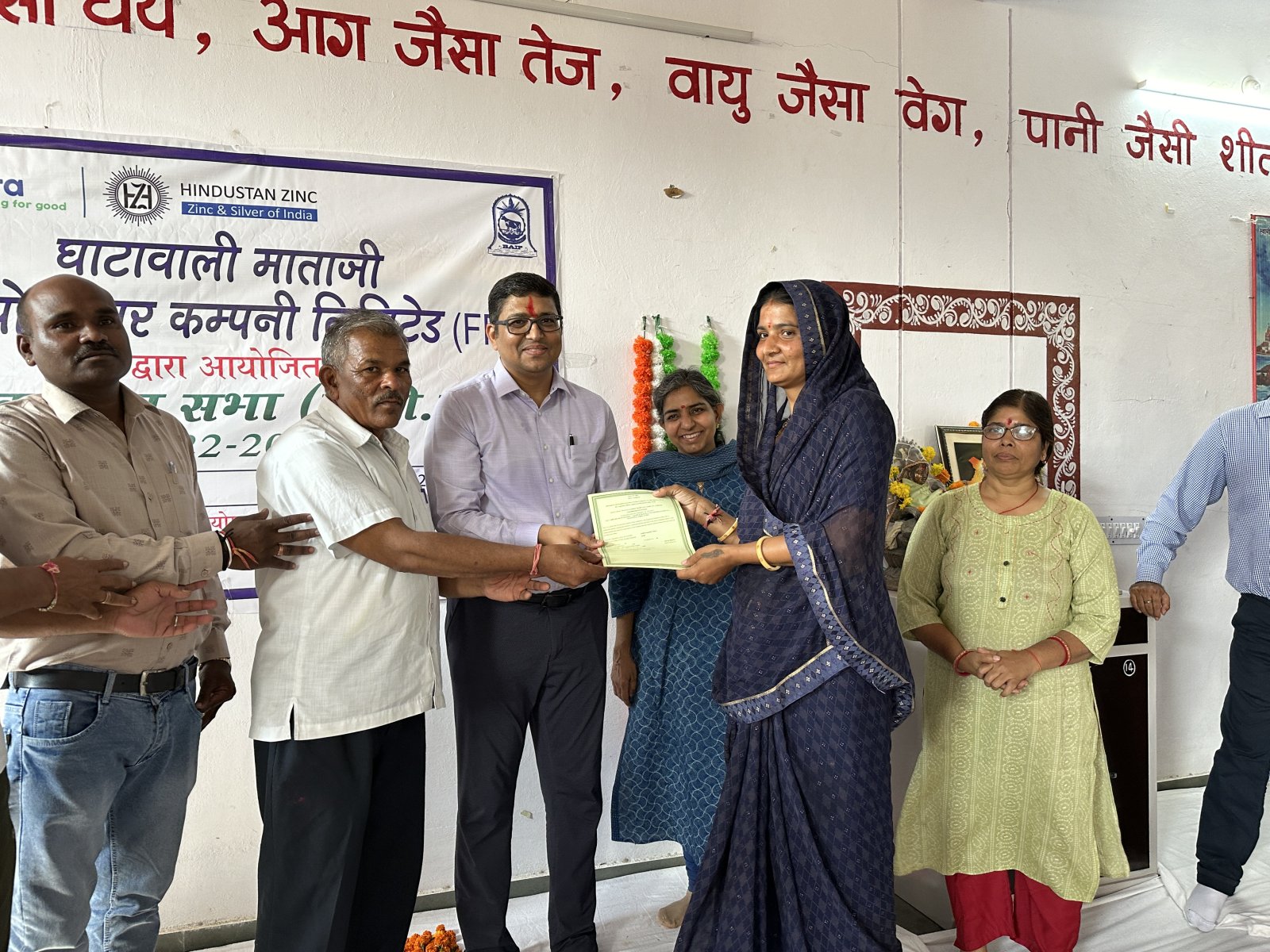 Annual Meeting of Shareholders of Farmer Producer Company Held in Debari, Hindustan Zinc's Solution Project